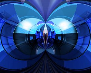 Preview wallpaper pattern, reflection, abstraction, blue