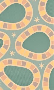 Preview wallpaper pattern, retro, design, stars, lines, colorful