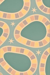 Preview wallpaper pattern, retro, design, stars, lines, colorful