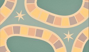 Preview wallpaper pattern, retro, design, stars, lines, colorful