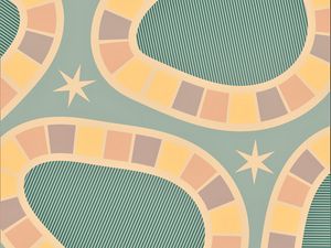 Preview wallpaper pattern, retro, design, stars, lines, colorful