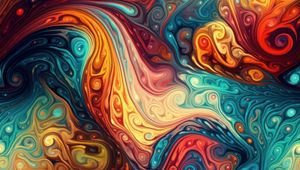 Preview wallpaper pattern, shapes, background, colorful, curls