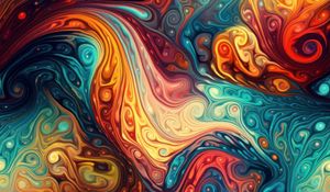 Preview wallpaper pattern, shapes, background, colorful, curls
