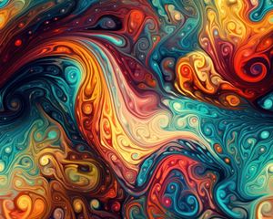 Preview wallpaper pattern, shapes, background, colorful, curls