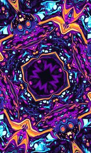 Preview wallpaper pattern, shapes, kaleidoscope, purple