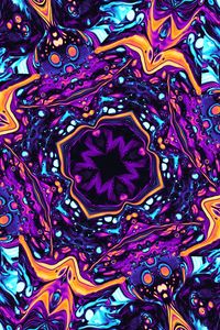 Preview wallpaper pattern, shapes, kaleidoscope, purple