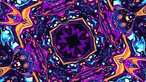 Preview wallpaper pattern, shapes, kaleidoscope, purple