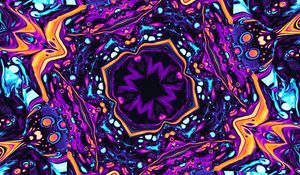 Preview wallpaper pattern, shapes, kaleidoscope, purple