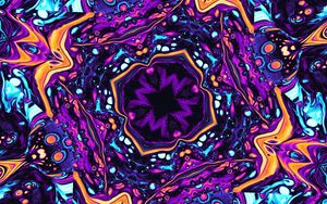 Preview wallpaper pattern, shapes, kaleidoscope, purple
