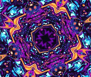 Preview wallpaper pattern, shapes, kaleidoscope, purple