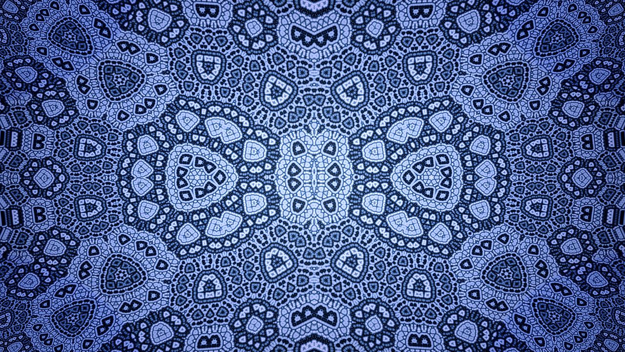 Wallpaper pattern, shapes, ornament, abstraction, blue