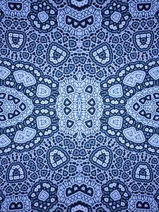 Preview wallpaper pattern, shapes, ornament, abstraction, blue