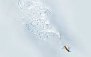 Preview wallpaper pattern, snowboard, snow, slope, athlete
