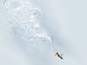 Preview wallpaper pattern, snowboard, snow, slope, athlete