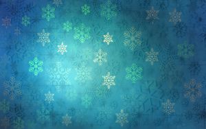 Preview wallpaper pattern, snowflakes, christmas, new year, holiday, blue
