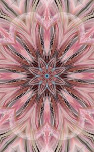 Preview wallpaper pattern, star, fractal, lines, abstraction, background, pink