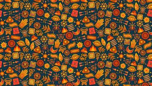 Preview wallpaper pattern, symbols, ethnic, magic, color, design