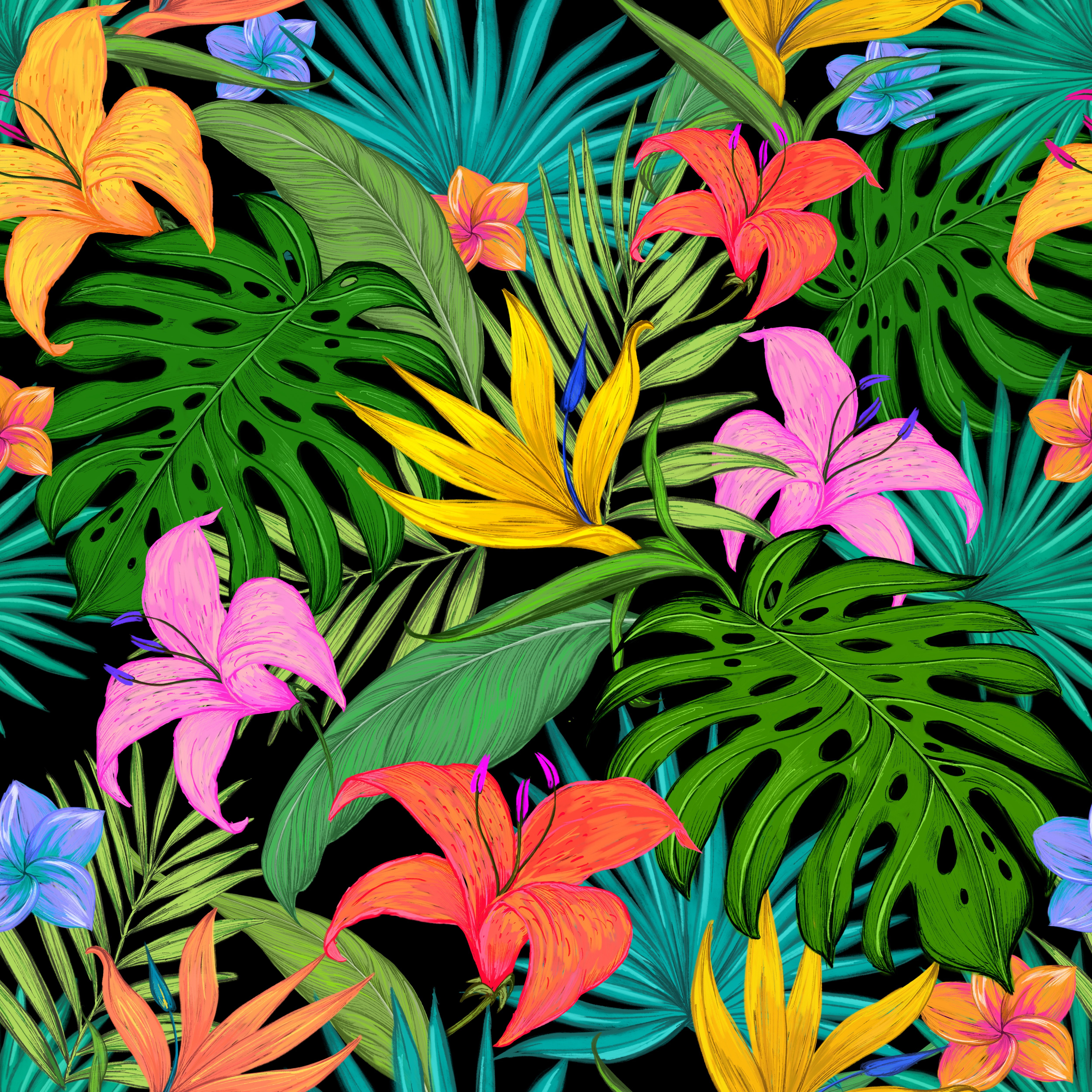 Tropical color. Тропические растения Фламинго. Тропические листья орнамент. Яркие тропические листья. Тропические растения.