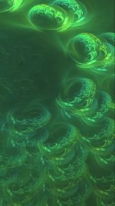 Preview wallpaper pattern, waves, green, abstraction