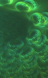 Preview wallpaper pattern, waves, green, abstraction