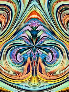 Preview wallpaper pattern, waves, reflection, abstraction, colorful