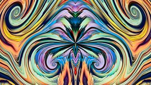 Preview wallpaper pattern, waves, reflection, abstraction, colorful