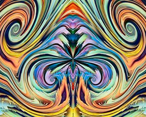 Preview wallpaper pattern, waves, reflection, abstraction, colorful