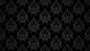 Preview wallpaper patterns, black, texture, decoration, retro