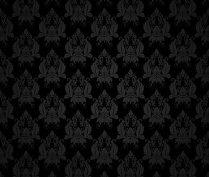 Preview wallpaper patterns, black, texture, decoration, retro