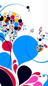 Preview wallpaper patterns, colorful, bright, notes, treble clef
