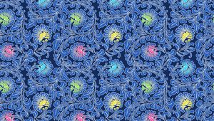 Preview wallpaper patterns, flowers, blue, asia, seamless