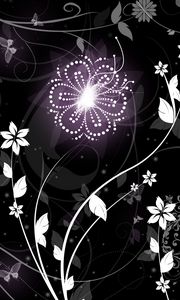 Preview wallpaper patterns, flowers, vector, shine