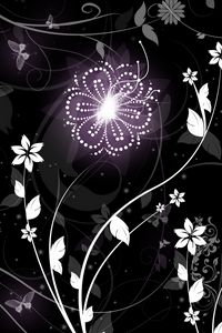 Preview wallpaper patterns, flowers, vector, shine