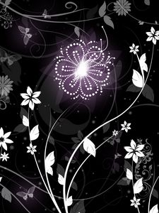 Preview wallpaper patterns, flowers, vector, shine