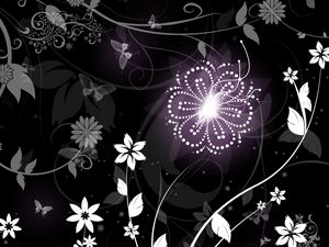 Preview wallpaper patterns, flowers, vector, shine