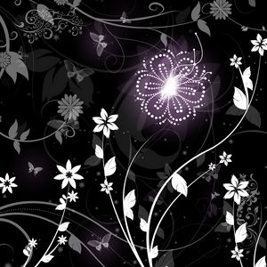 Preview wallpaper patterns, flowers, vector, shine