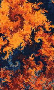 Preview wallpaper patterns, fractal twisted, multicolored