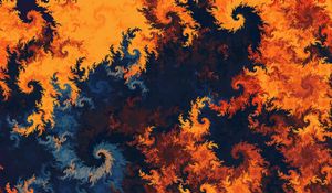 Preview wallpaper patterns, fractal twisted, multicolored