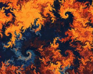 Preview wallpaper patterns, fractal twisted, multicolored