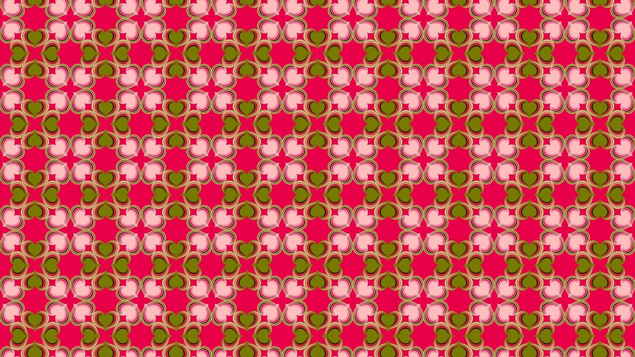 Wallpaper patterns, kaleidoscope, bright, pink