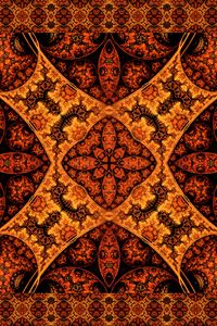 Preview wallpaper patterns, kaleidoscope, orange