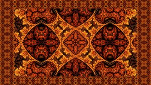 Preview wallpaper patterns, kaleidoscope, orange