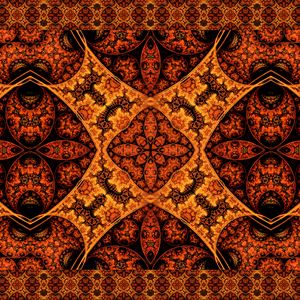 Preview wallpaper patterns, kaleidoscope, orange