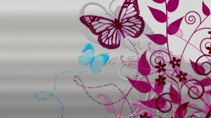Preview wallpaper patterns, lines, butterflies, background