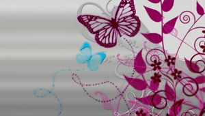 Preview wallpaper patterns, lines, butterflies, background