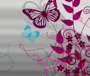 Preview wallpaper patterns, lines, butterflies, background