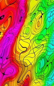 Preview wallpaper patterns, lines, wavy, colorful, bright