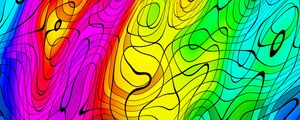 Preview wallpaper patterns, lines, wavy, colorful, bright