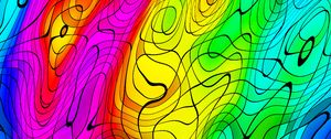 Preview wallpaper patterns, lines, wavy, colorful, bright