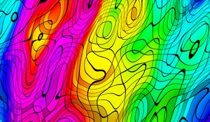 Preview wallpaper patterns, lines, wavy, colorful, bright